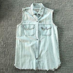 Current Elliot sleeveless cotton shirt sz 0